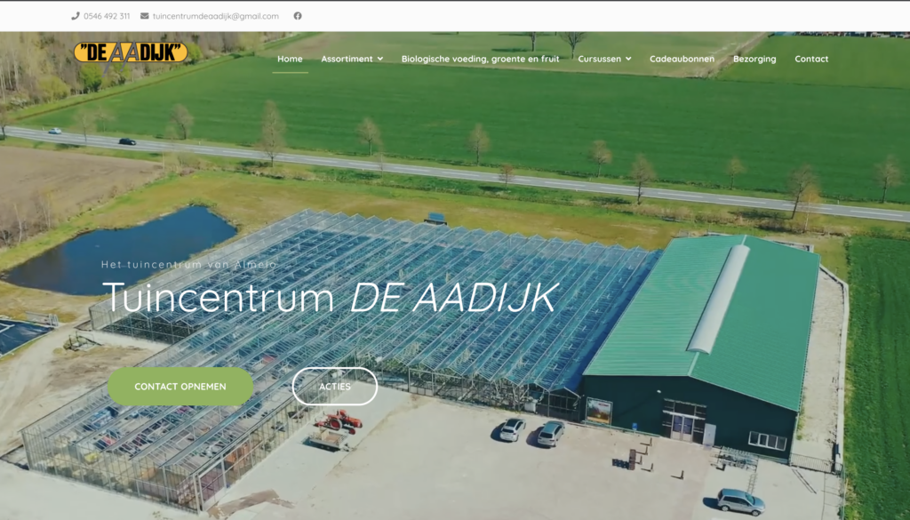 Allround website laten maken portfolio Tuincentrum de Aadijk in Almelo